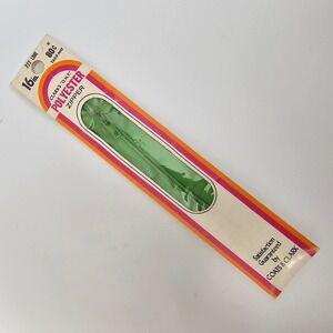 Vintage‎ Coats & Clark Lime Green Polyester Zipper 16" NOS 70s Sewing Supply USA